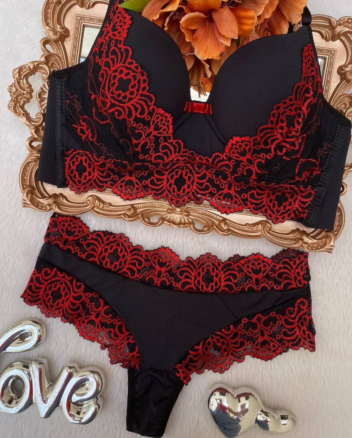 Lingerie Black with Red Lance