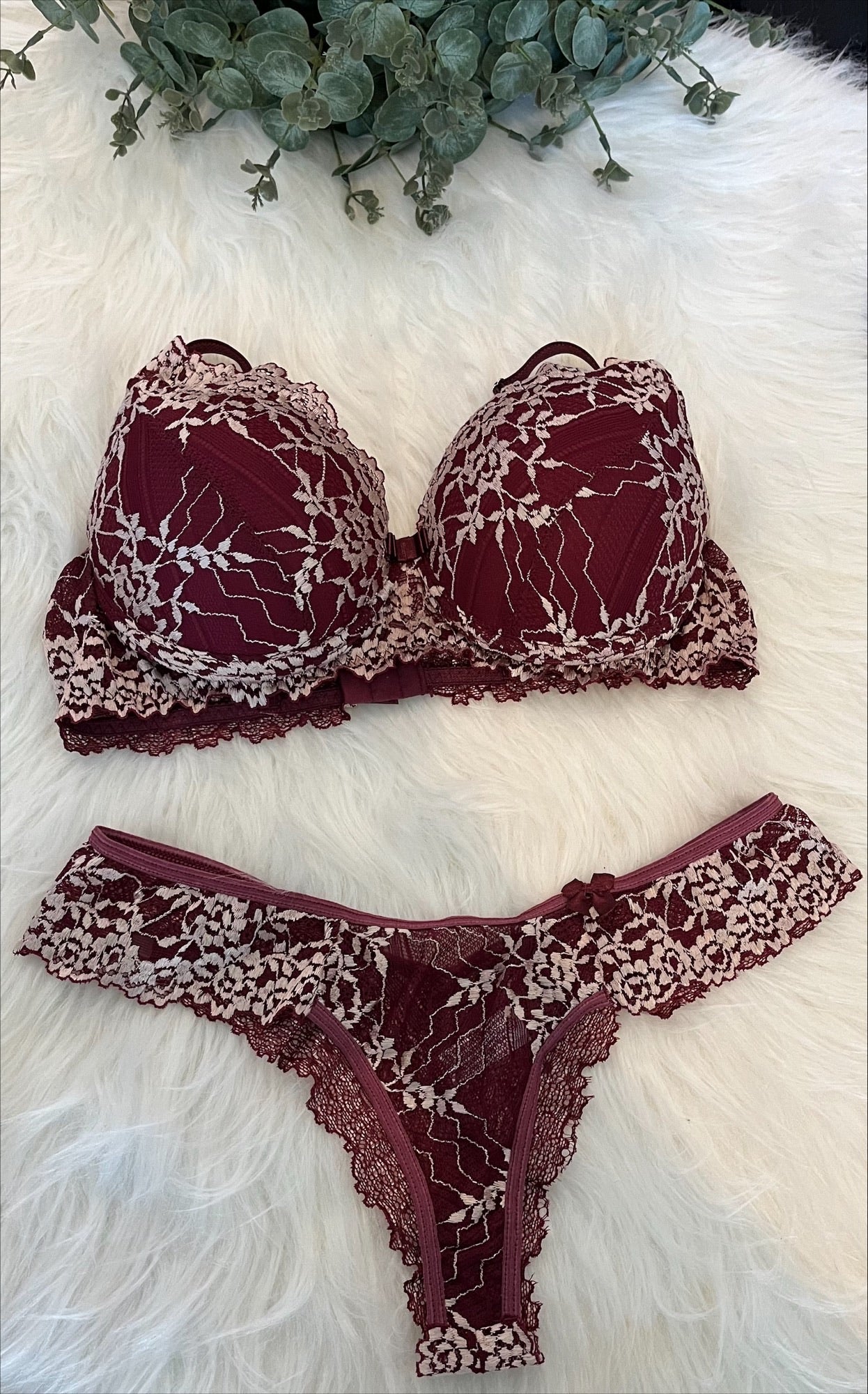 Lingerie Sensacao (Marsala and Beige)